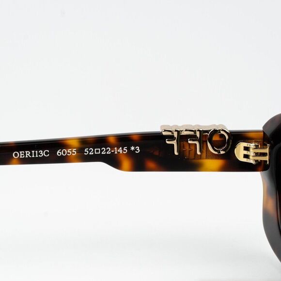 Off-White RENTON Women Sunglasses Havana Green Rectangle OERI13C RENTON 6055